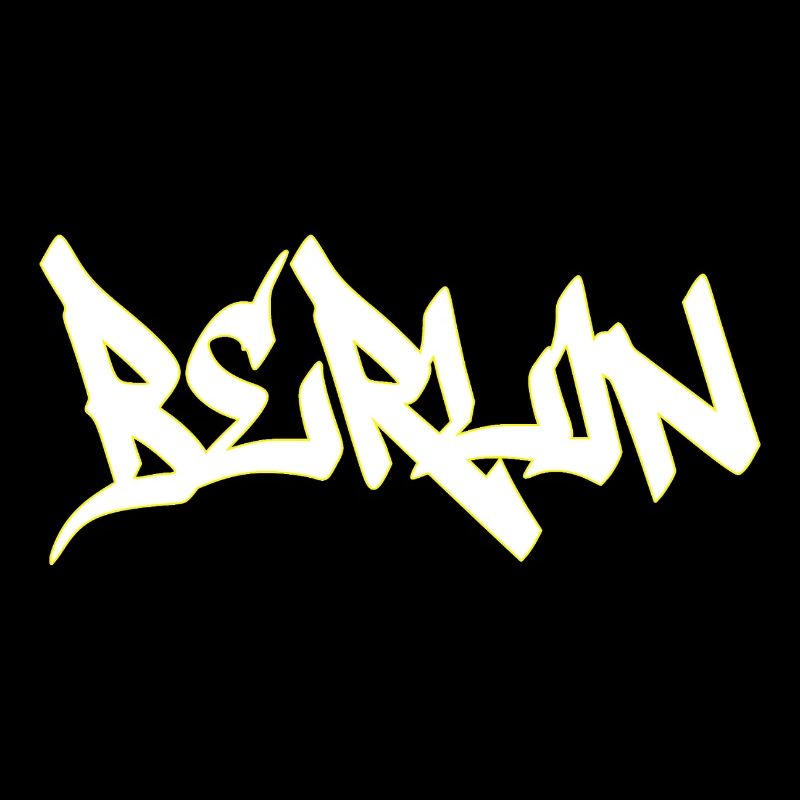 Berlin Graffiti Brown Lettering