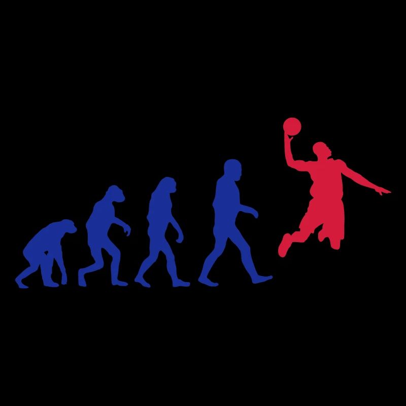 Basketball evolution logo