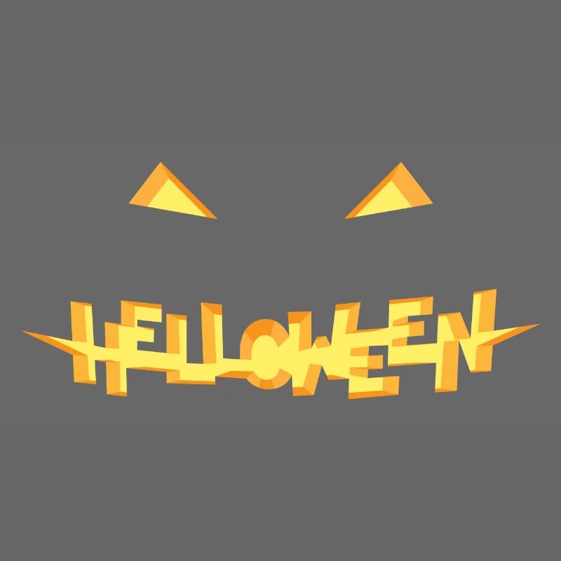 Helloween Pumpkin Type Face