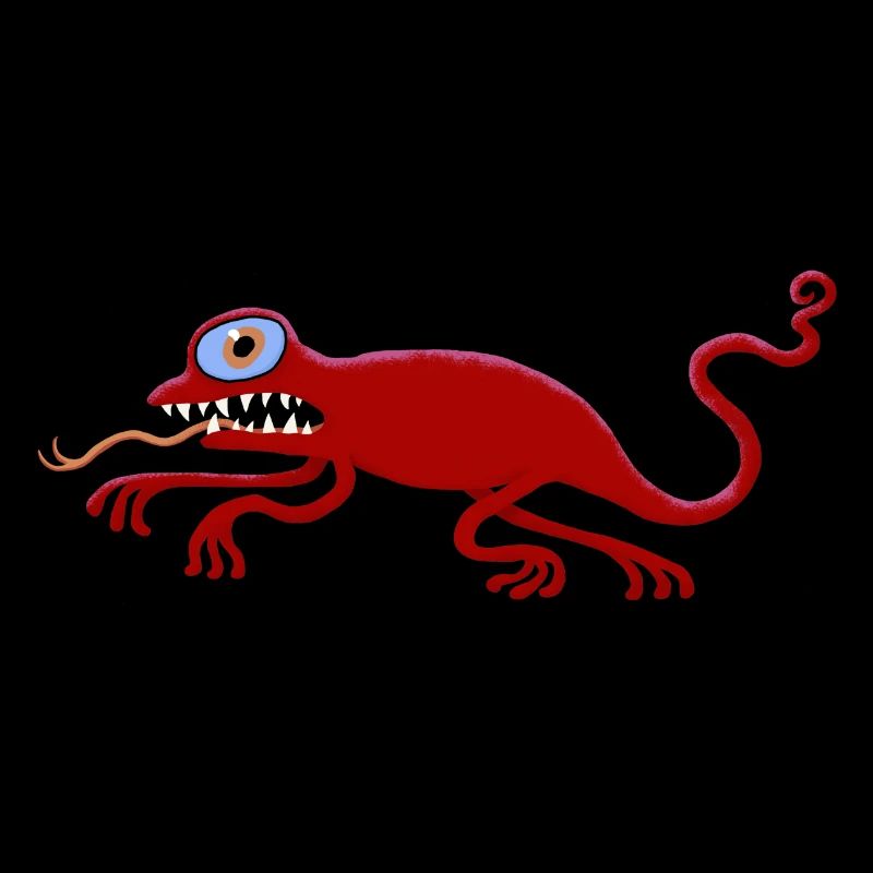 ulkige Echse-rot