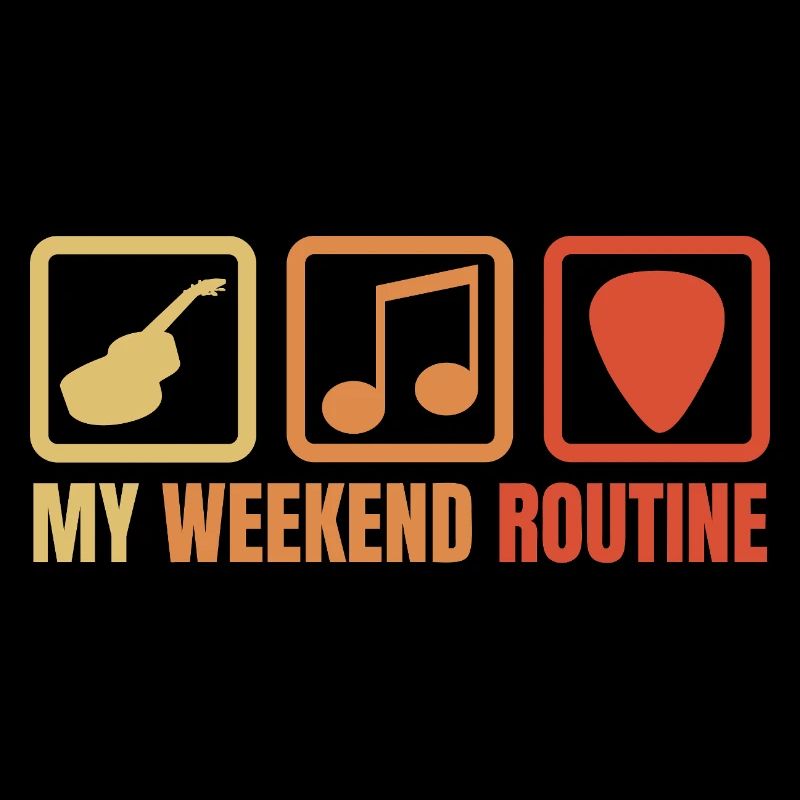 Gitarrist Wochenendroutine