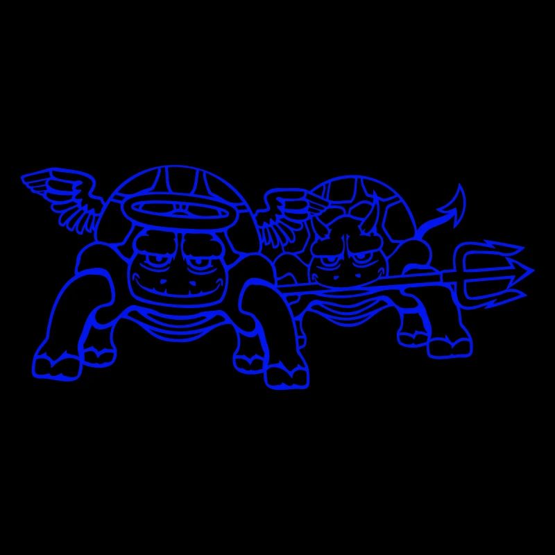 2 Turtles Conscience Team Devil Angel Evil Good