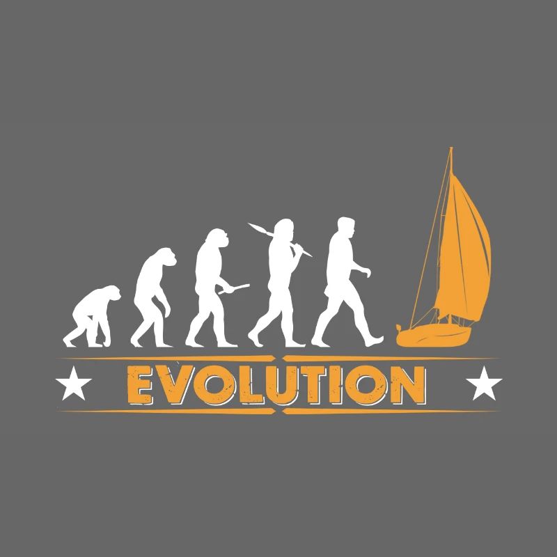 Evolution de la voile - orange/blanc