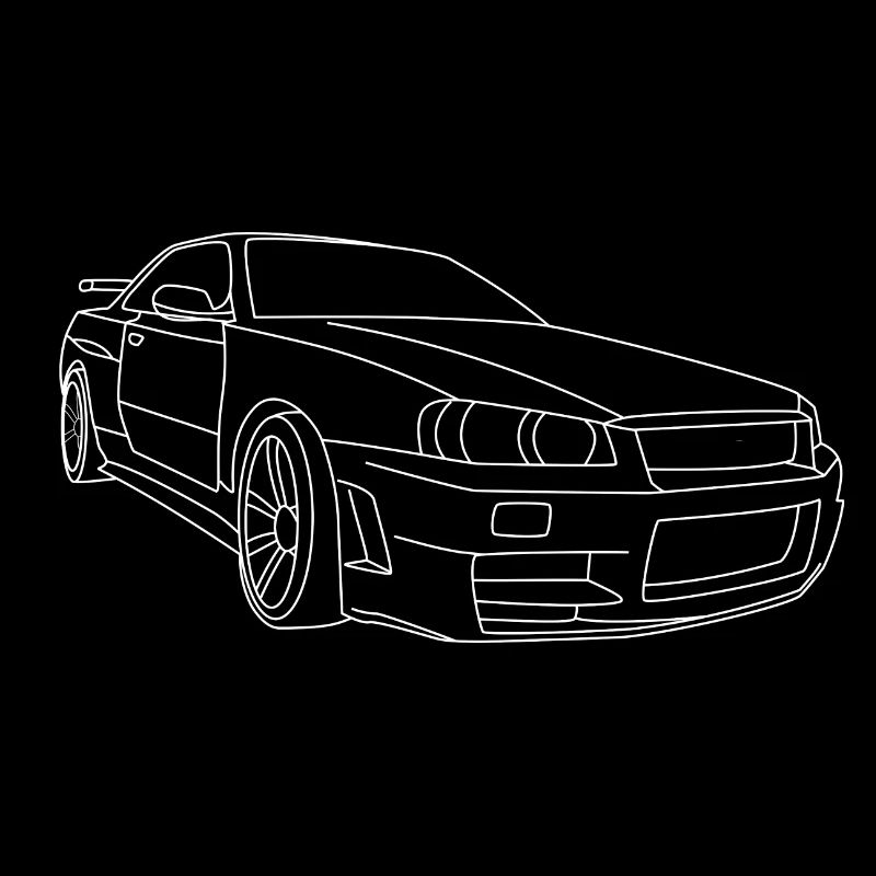 Skyline R34 illustration