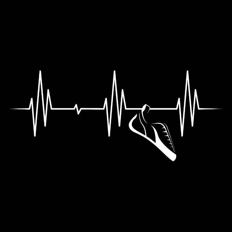 climbing shoe heartbeat climbing pulse graphic icon