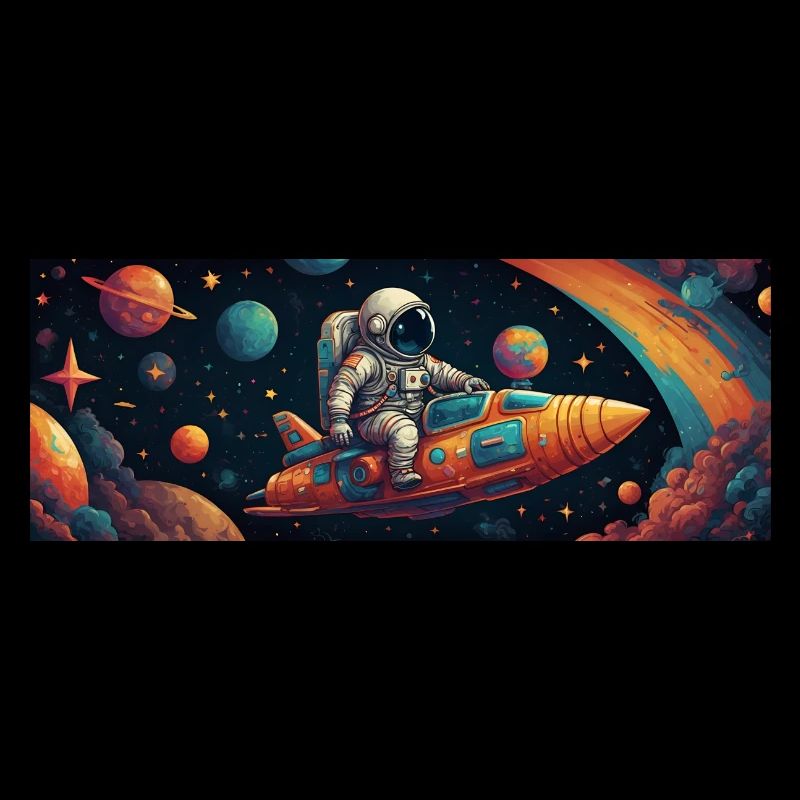 Astronaute de l’espace dans l’espace sur la route