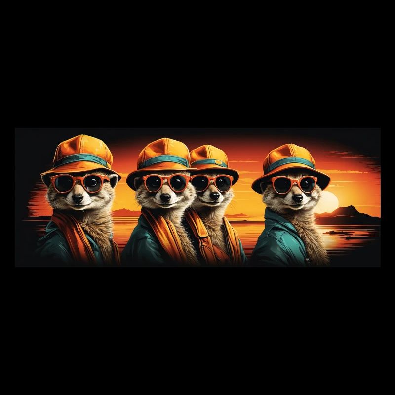 Cool suricate groupe de suricates