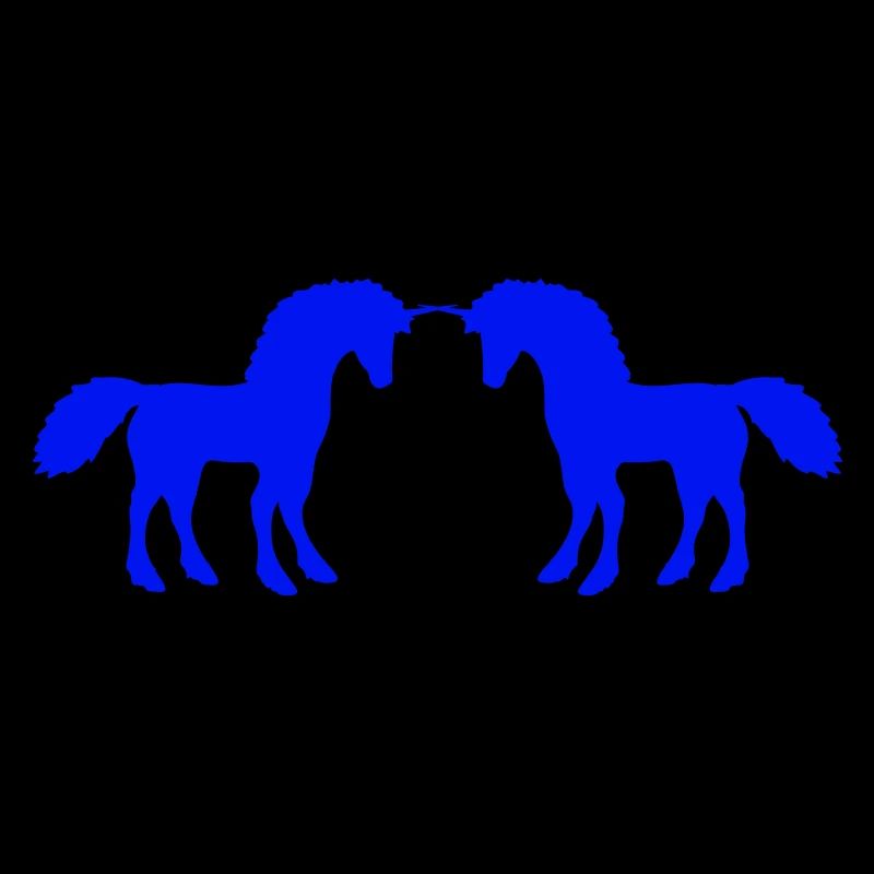 2 Einhörner Silhouette Kampf Duell Team Freunde