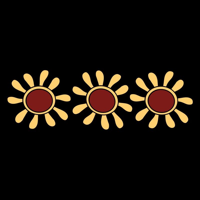 Three Small Sunflowers Series Sun Flower Pattern