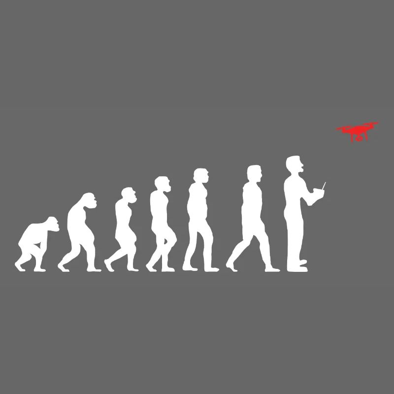 Evolution des Menschen Drohne Pilot