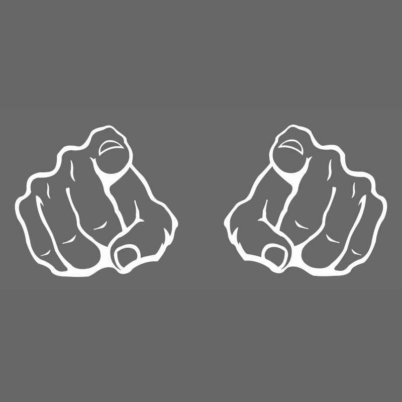 Zwei Zeigefinger Blickfang