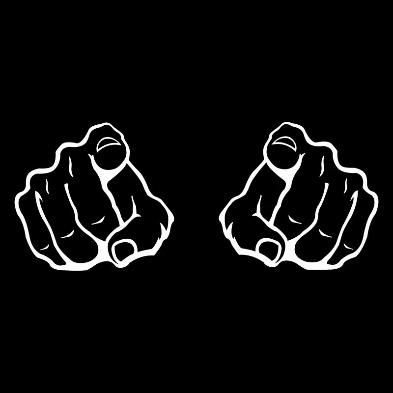 Two index fingers eye-catcher
