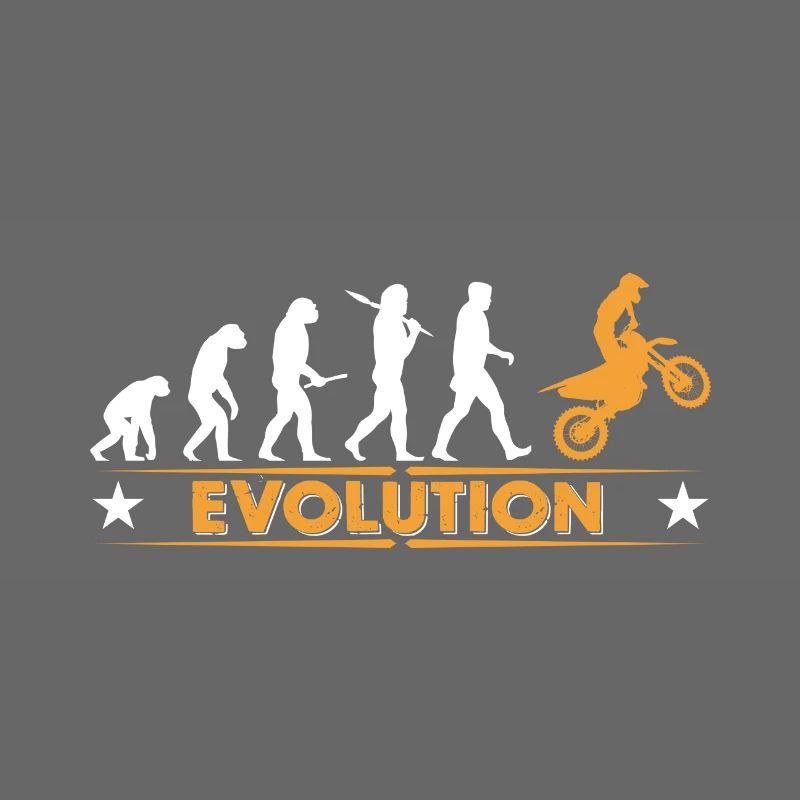 Motocross Evolution - orange/weiss
