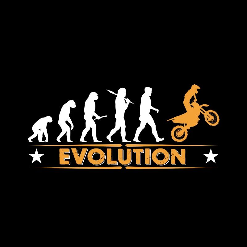 Motocross Evolution - orange/weiss
