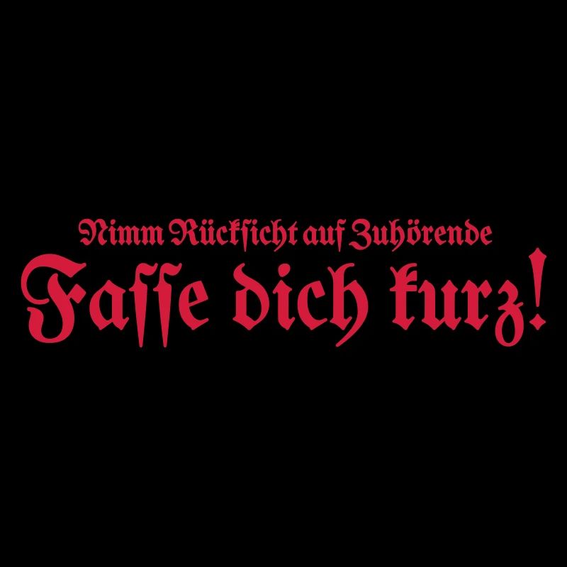 Fasse dich kurz