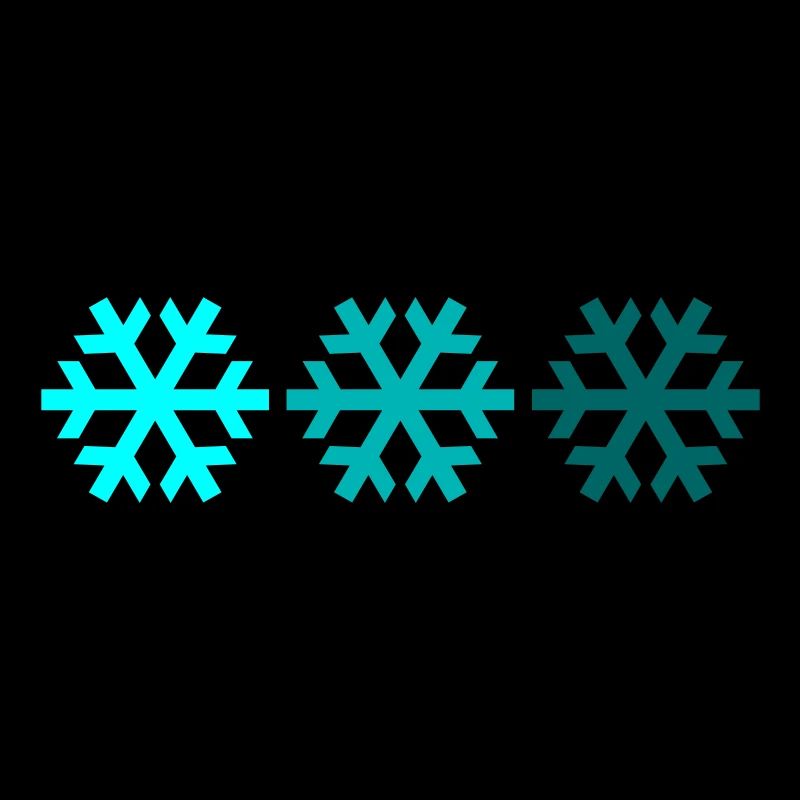 Three snowflakes