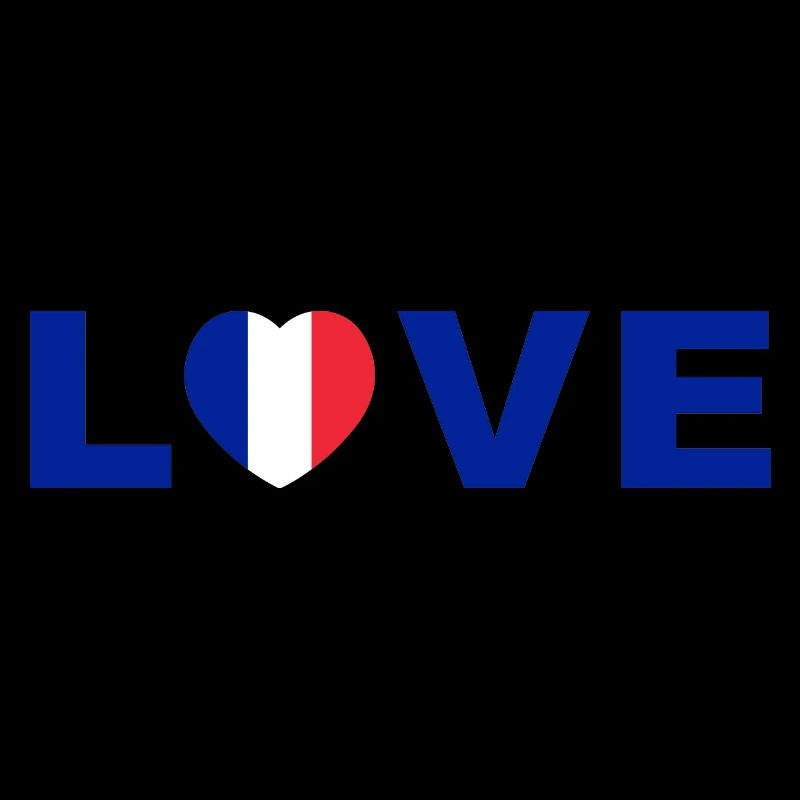 Liebe Frankreich Herz Design