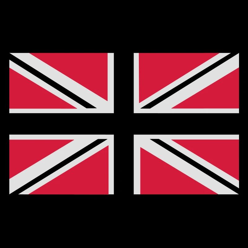 Union Jack | noir-blanc-rouge | bannière | drapeau