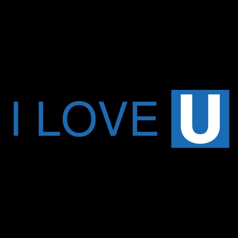 I Love U-Bahn Blau Geschenkidee