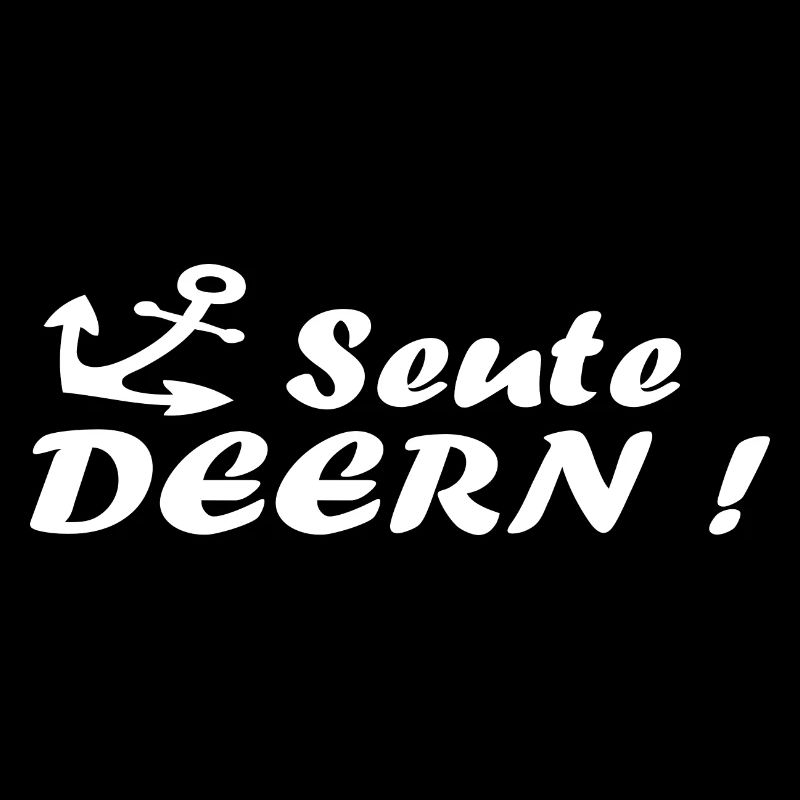 Seute Deern - plattdeutsch süßes Mädchen mit Anker