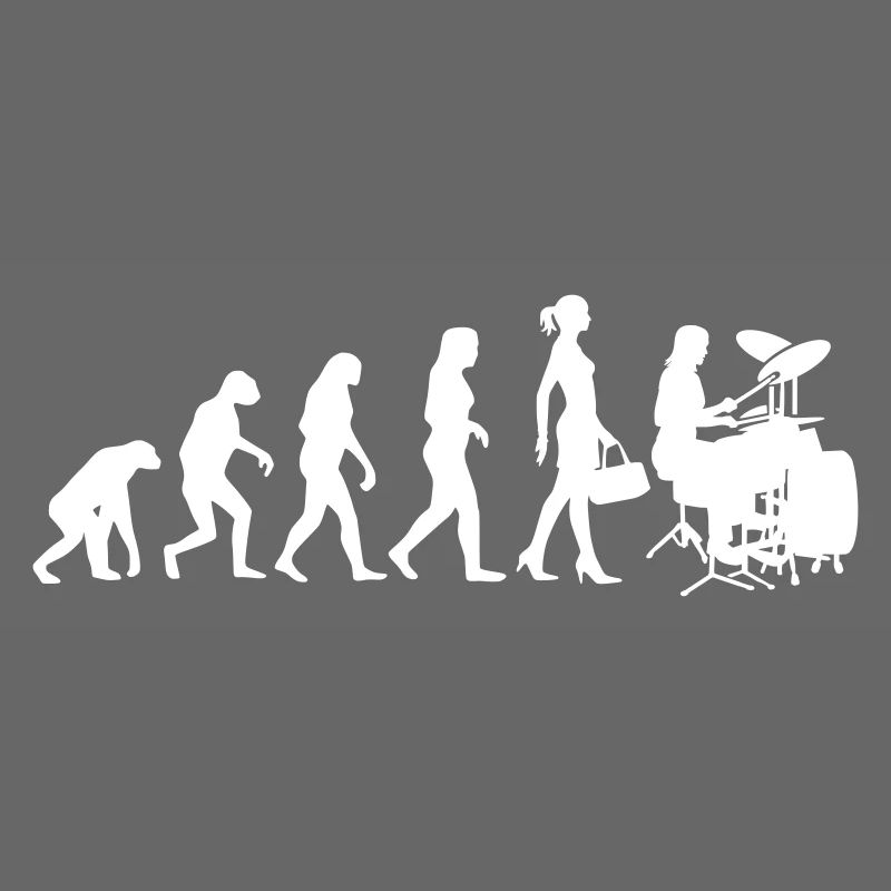 Evolution Schlagzeugerin Percussion Drummer Lady