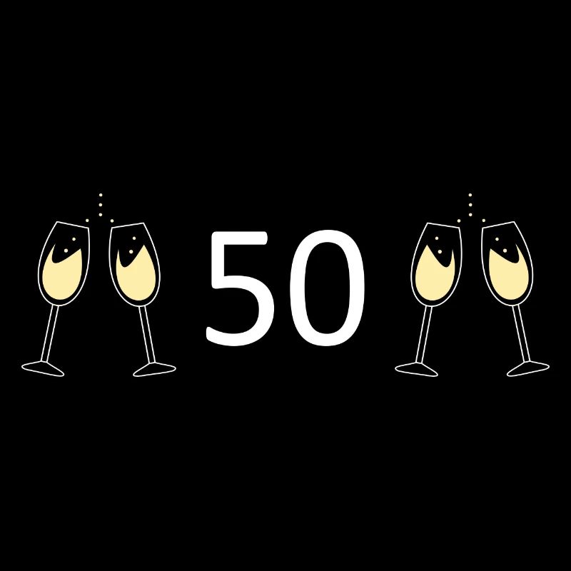 50e anniversaire 50 ans 50 Numéro 50 Blanc