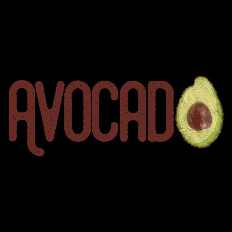 Trendy Yummy Avocado Grunge Style Text