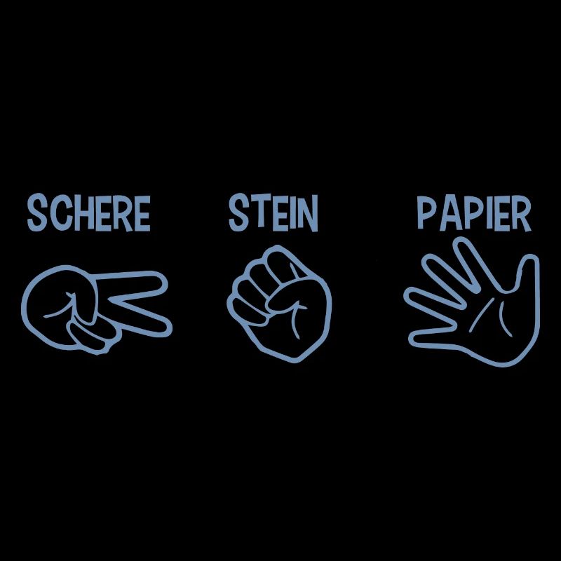 Schere Stein Papier Spiel Handspiel Silhouette