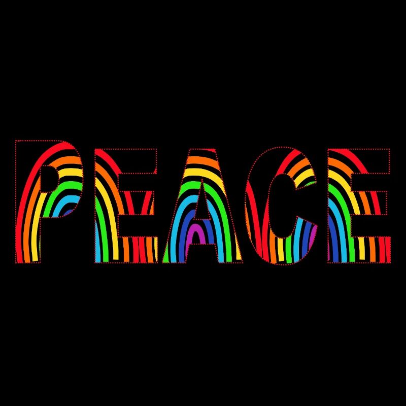 Peace colorful rainbow