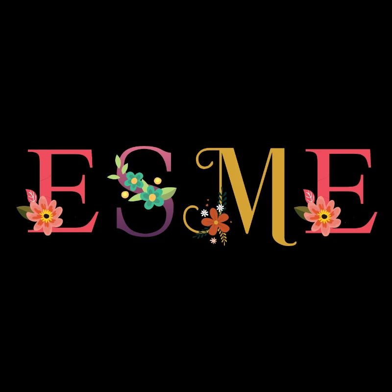ESME Name mit Blumen geschmückt