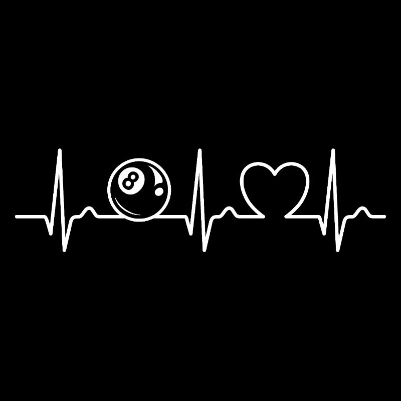 Boule de huit, boule de billard, ECG de billard, pouls, cœur