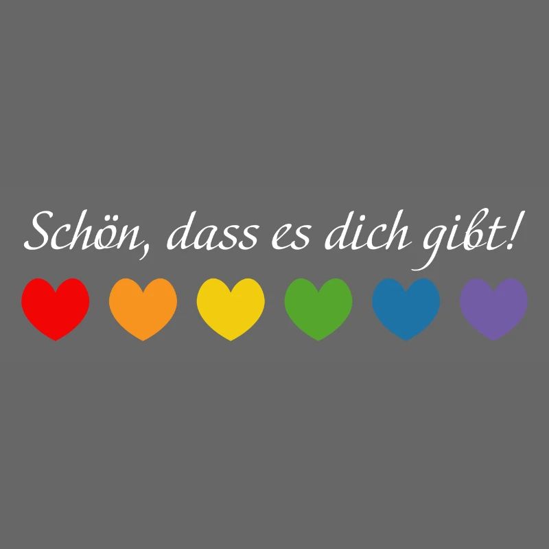 Regenbogenherzchen schoen dass es dich gibt white