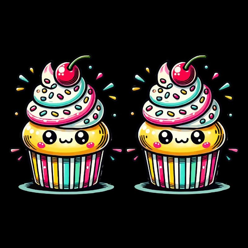 Bande dessinée de cupcakes