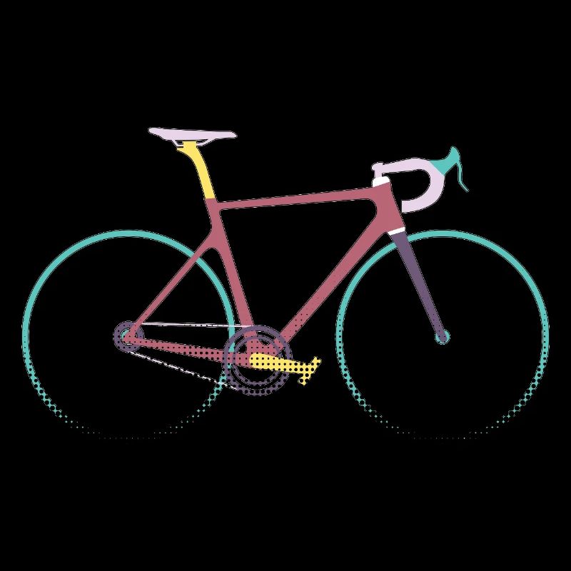 Chemise de vélo de route vintage – Motif de vélo rétro