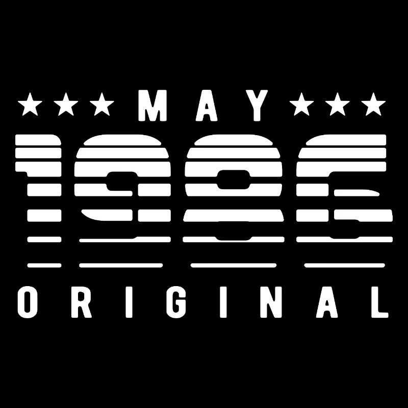 Mai 1986 Anniversaire vintage rayé original