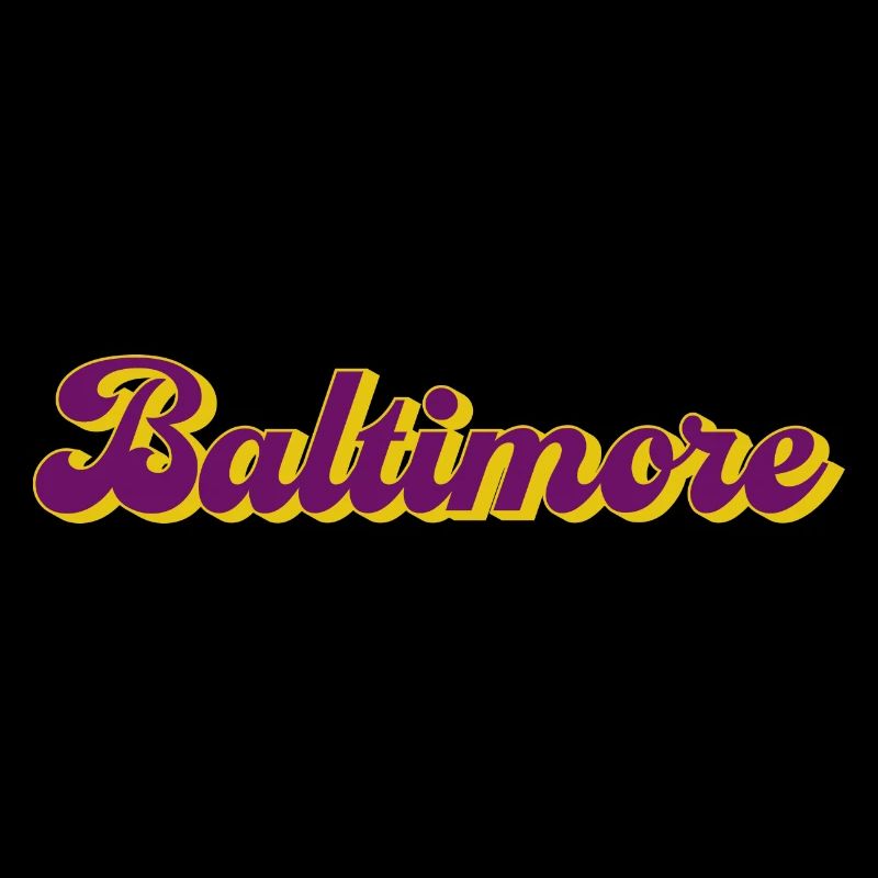 Baltimore Lettering USA Cities Design