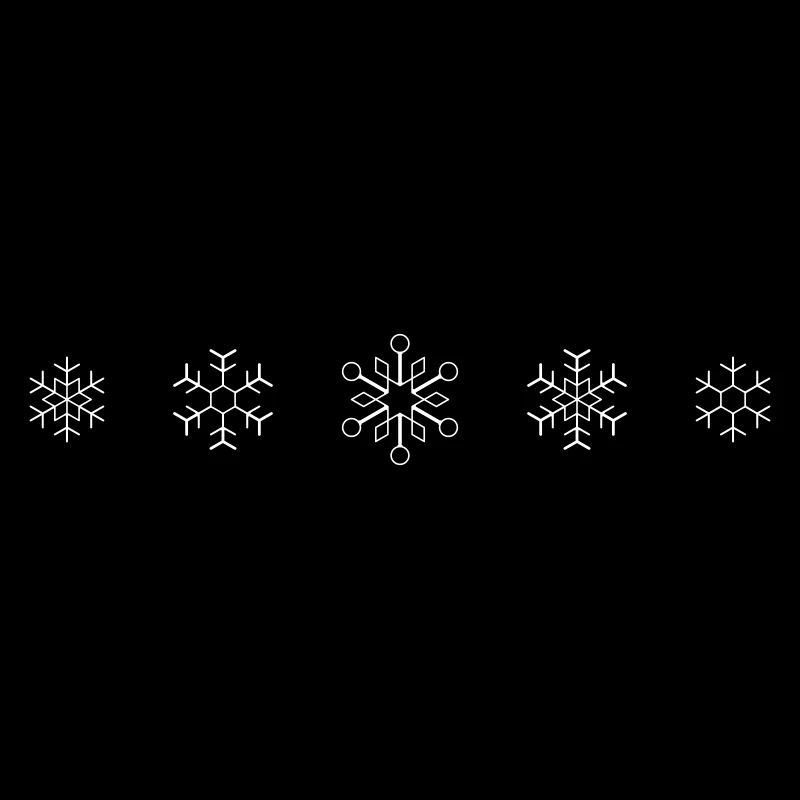 Cinq flocons de neige