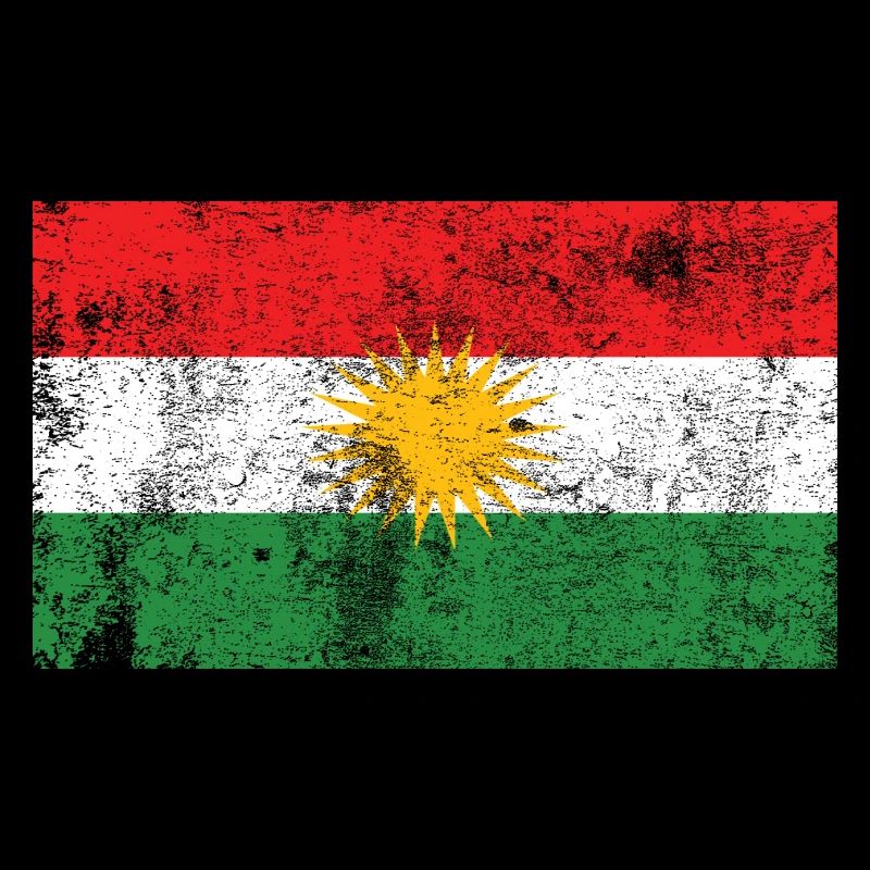 Drapeau du Kurdistan Drapeau Grunge Rétro Vintage