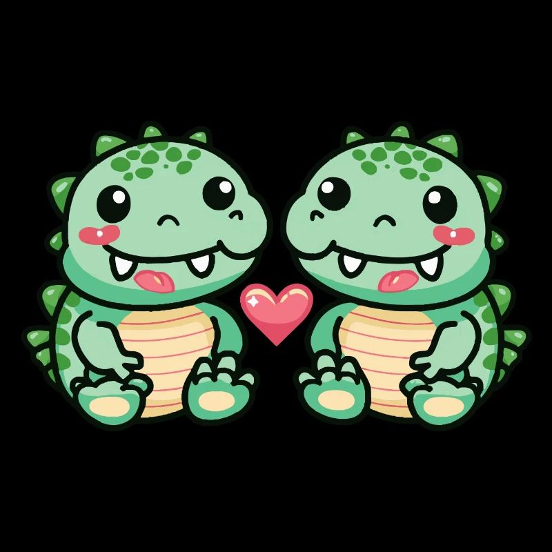 Alligator Paar Liebe Valentinstag