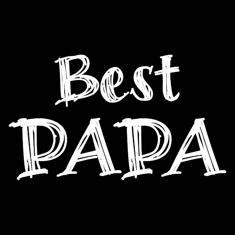 Best Papa Typographie Blanc Sur Noir