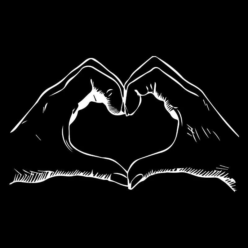 Coeur Signe de la main Symbole Amour Saint Valentin