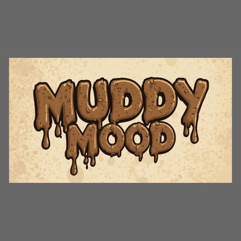 Conception de lettrage d’ambiance boueuse
