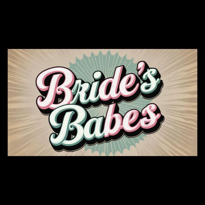 Bridesmaid Retro Lettering