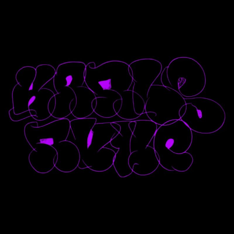 Purple Karlsruhe Throw-Up Graffiti