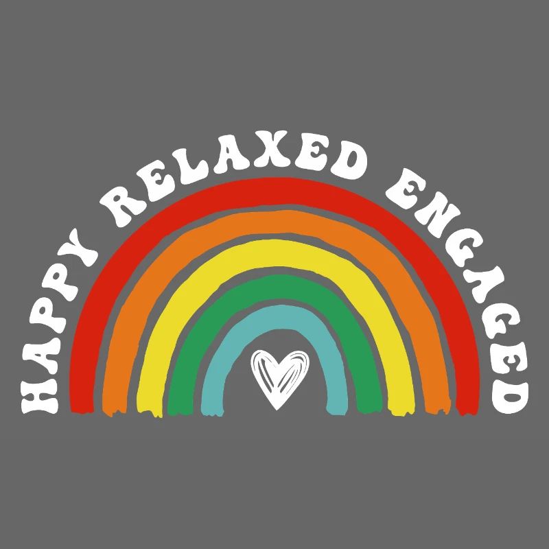 Hippy Rainbow Heart Arc Tee