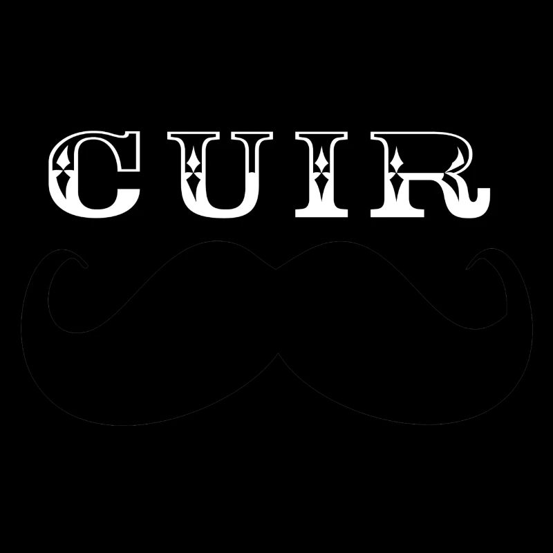 Cuir Moustache - Logo Noir