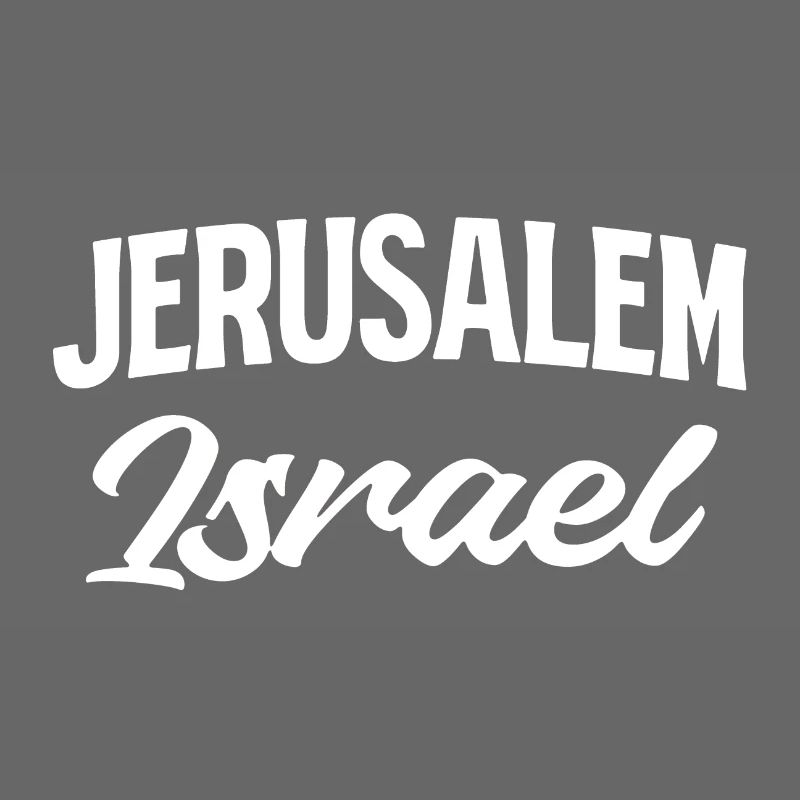 Jerusalem Israel Script Stil