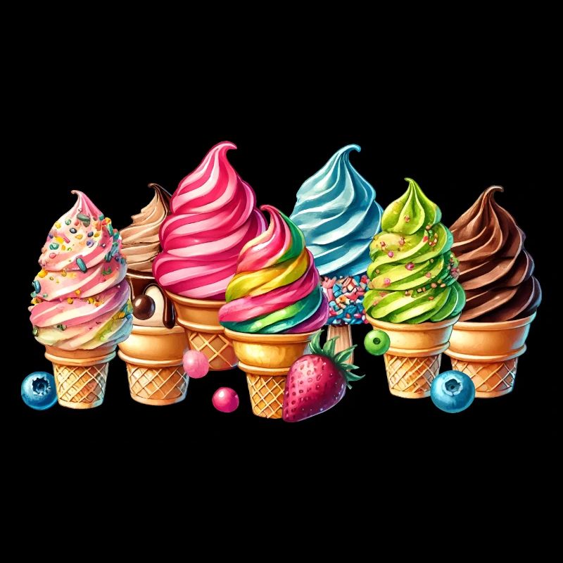 Einen süßen Touch mit diesen bunten Eis-Motiven