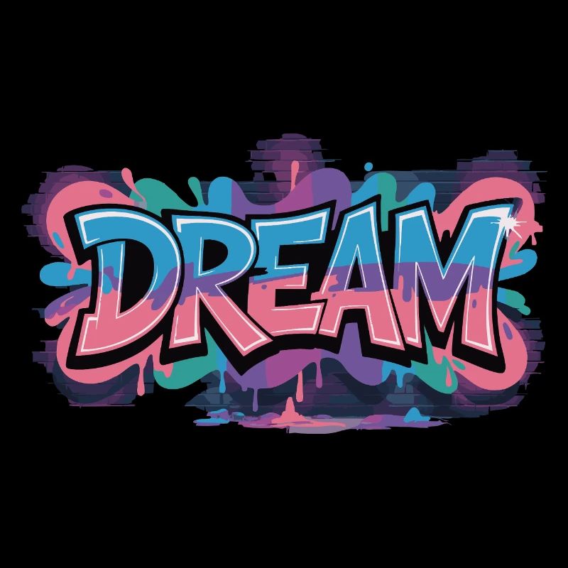DREAM Graffiti Design voller Farbe und Motivation