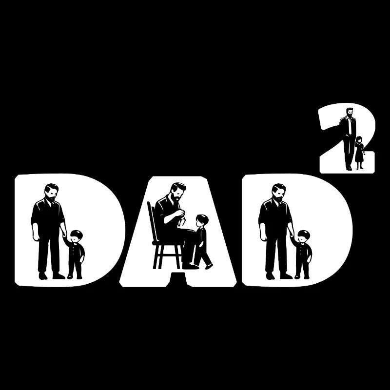 Dad High 2 Twins Double Daddy Dad T-Shirt
